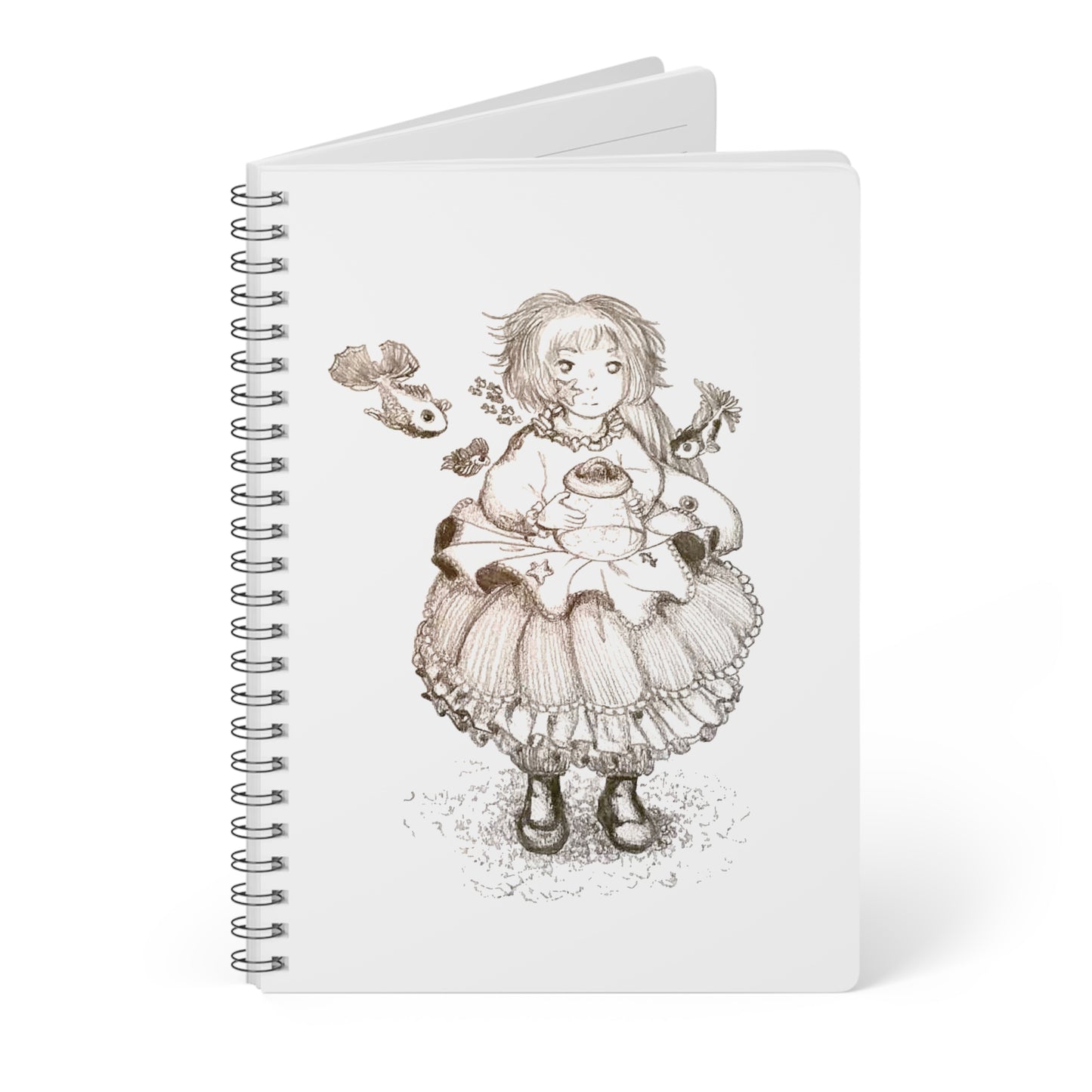 Sea Girl Wirobound Softcover Notebook, A5