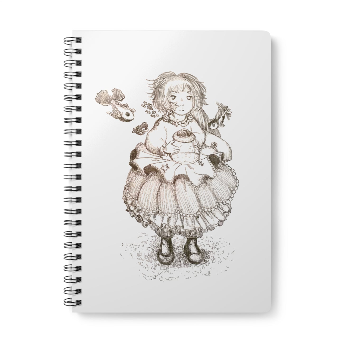 Sea Girl Wirobound Softcover Notebook, A5