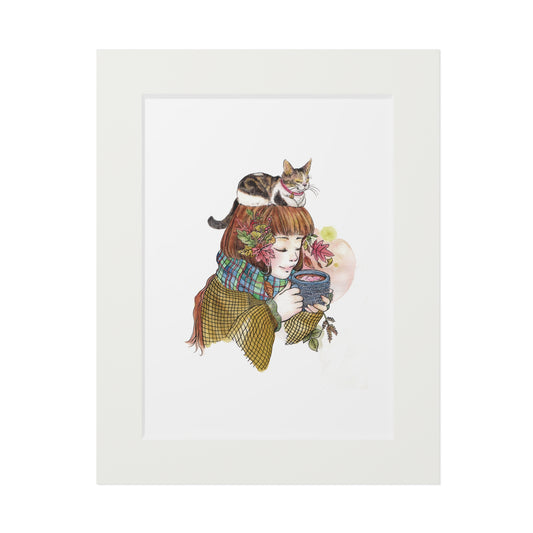 Autumn Days Fine Art Print (Passepartout Paper Frame) (11" × 14")